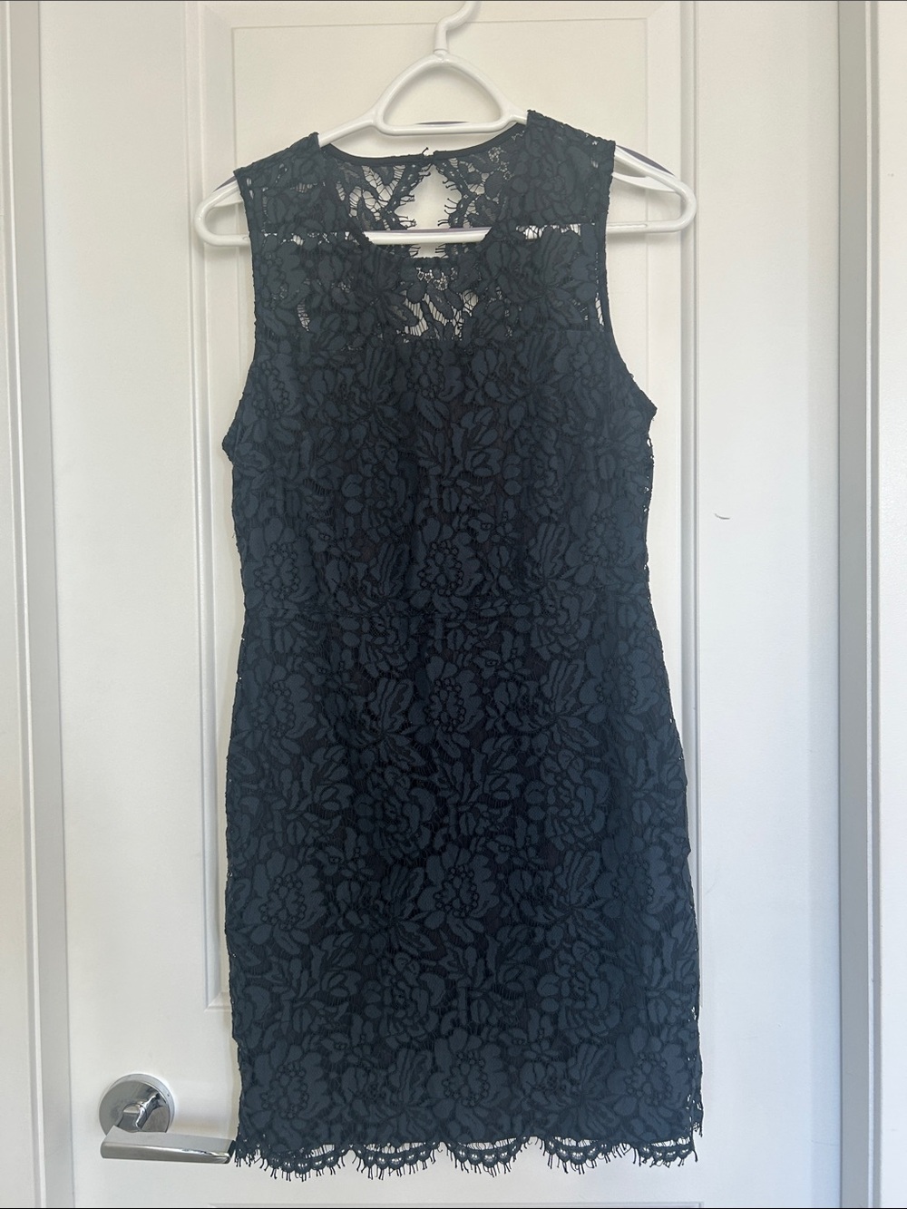 Banana Republic Navy Lace Midi Dress